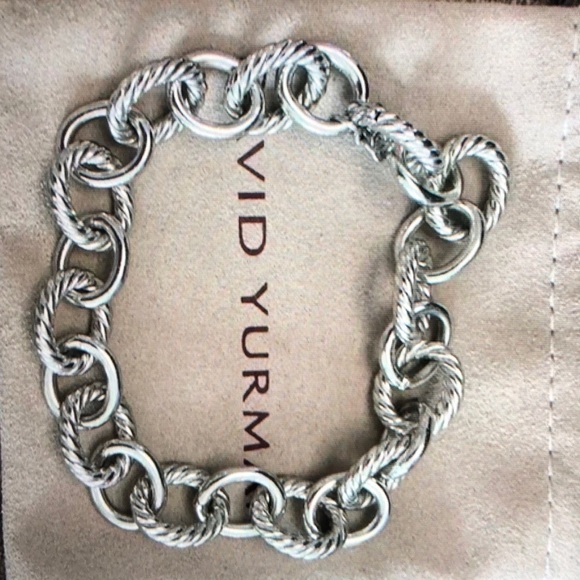 David Yurman 925 sterling silver oval link bracelet